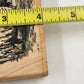 2 Wood Mounted Rubber Stamps Mountain Landscape & Barnyard Sheep Scene USA
