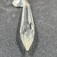 4 Icicle Spear Crystal Glass Vintage Prisms 2.9" w Octagon Accent Wire Connector