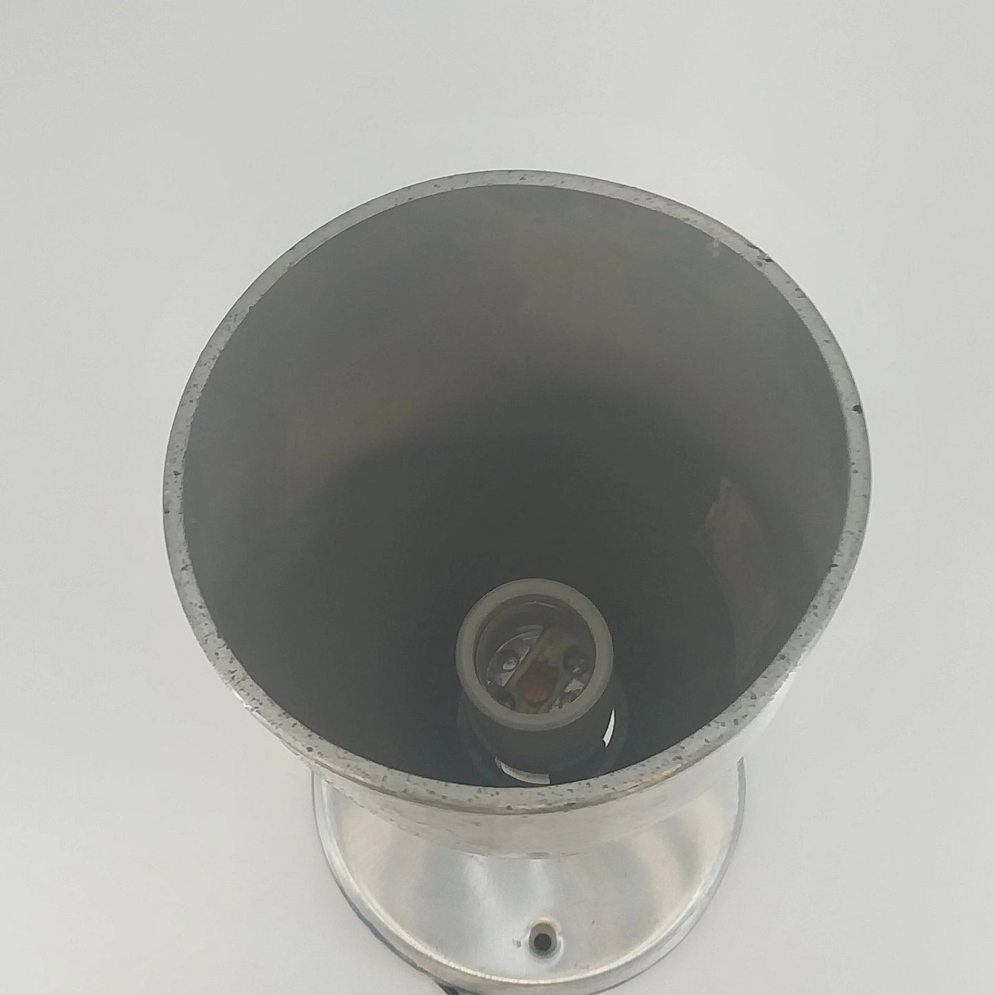Swivelite Atomic Cone Ceiling Light Fixture Brushed Aluminum Metal Lamp 10" MCM