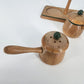 3 pc Nasco Wood Salt & Pepper Shakers Set Bean Pot Style with Stand Japan MCM