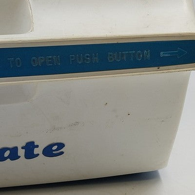 Igloo Blue & White Playmate Cooler Large with Sliding Lid Ice Chest 14" Vtg 1986