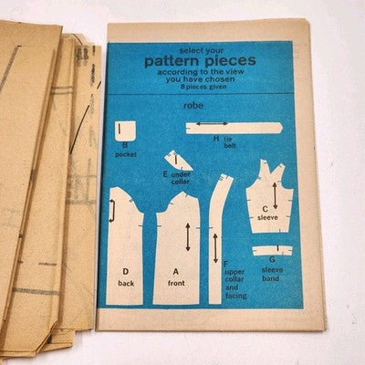 Simplicity 9637 Vintage Sewing Pattern Uncut 1971 Men's XL Robe Two Lengths