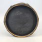 Hammered Brass Over Wood Cylinder Container Medieval Design 8.5"d x 10.25"h