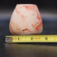 Nemadji Pottery Mini Beehive Vase Orange Red Pink Marbled Clay Swirl 3" Vintage
