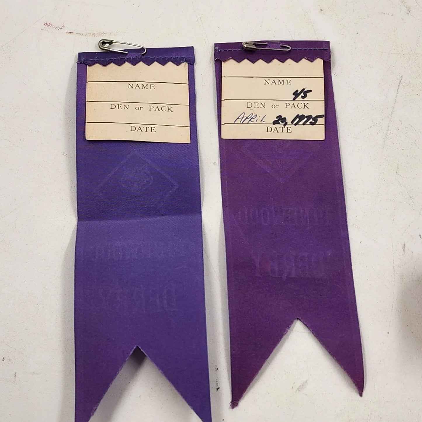 Pinewood Derby Car No 49 Red Handmade Wood Racer Vehicle w/ Winner Ribbon 1975