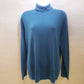 The Tog Shop Women's Large Blue/Teal 100% Acrylic Turtleneck Knit Top