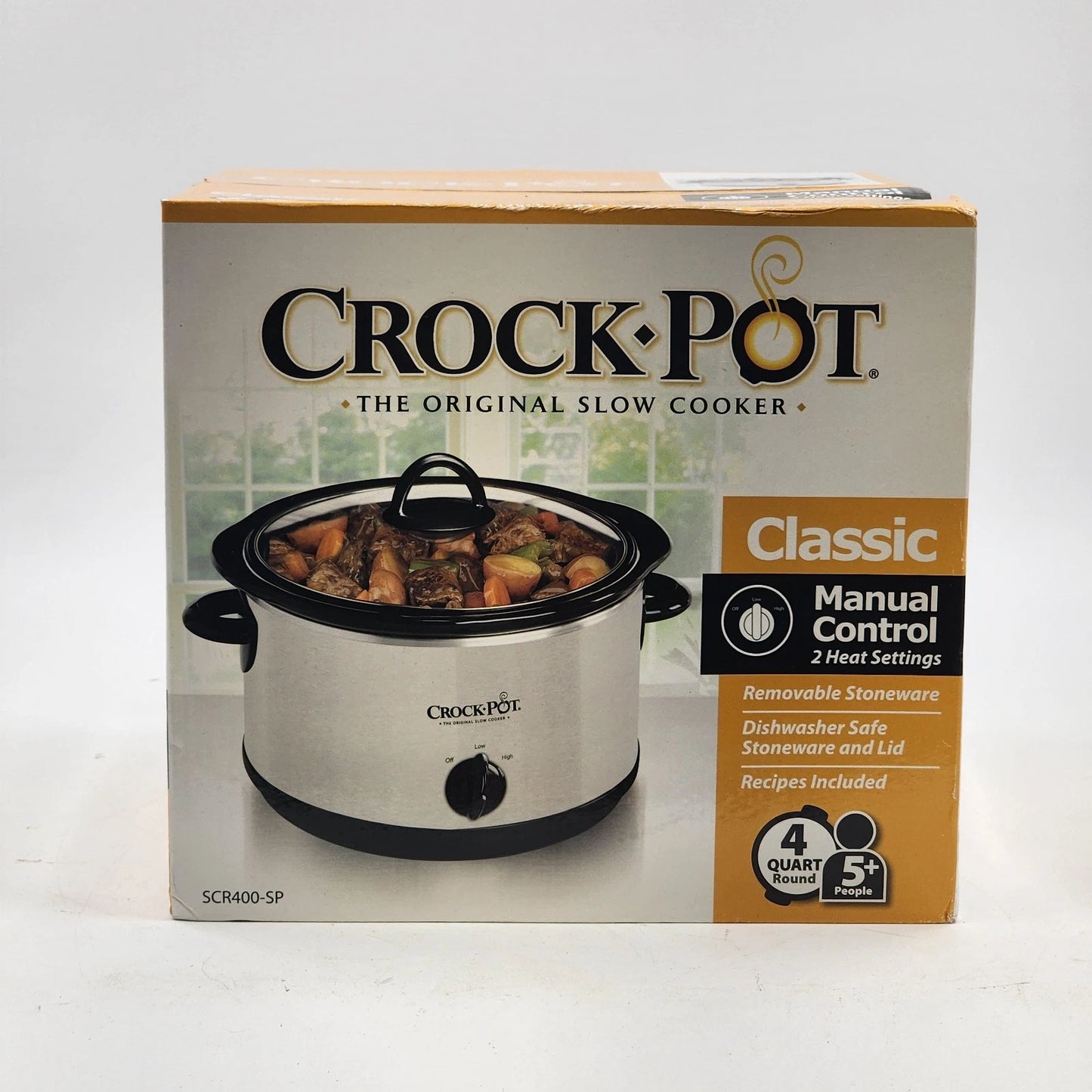 Crock Pot 4Qt Stainless Round The Original Slow Cooker Classic SCR400-SP Sealed