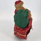 Clothtique Possible Dreams Santa Claus Paper Mache Outfit Green Bag of Toys 10"