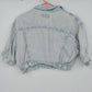 Paris Blues Cropped Denim Jacket Women's Small Light Wash Short Sleeve Button