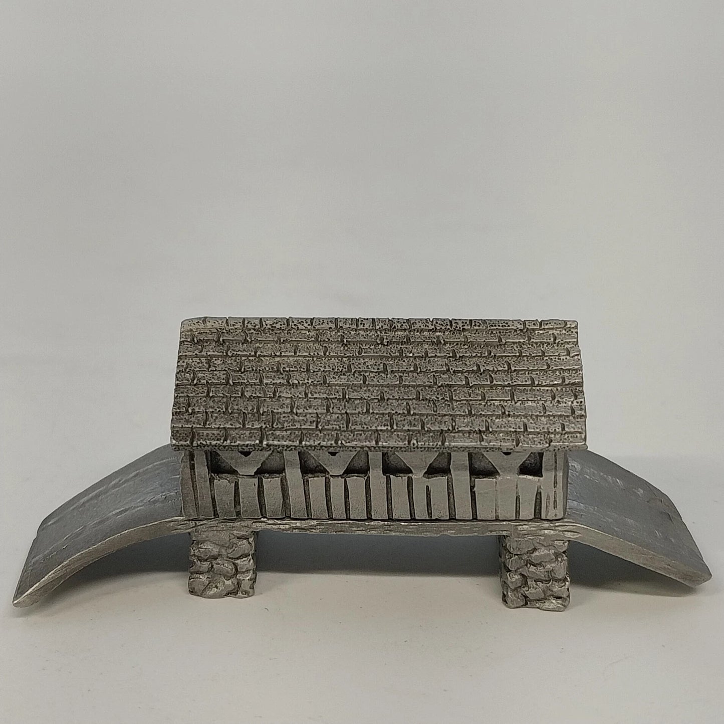 Spoontiques Covered Bridge Pewter Miniature Figurine 3051 1987 Vintage
