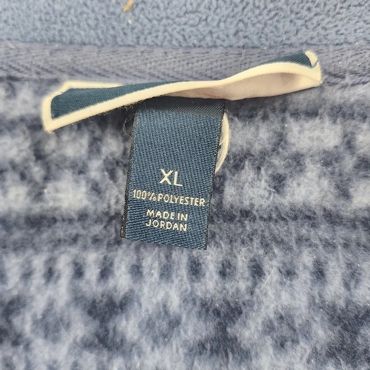 Fair Isle Women's Fleece Jacket XL Blue Nordic Full Zip Pockets Made Jordan