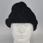 Black Sherpa Lined Beanie Hat Soft Warm Winter Cap Thermal Fleece Lining Unisex