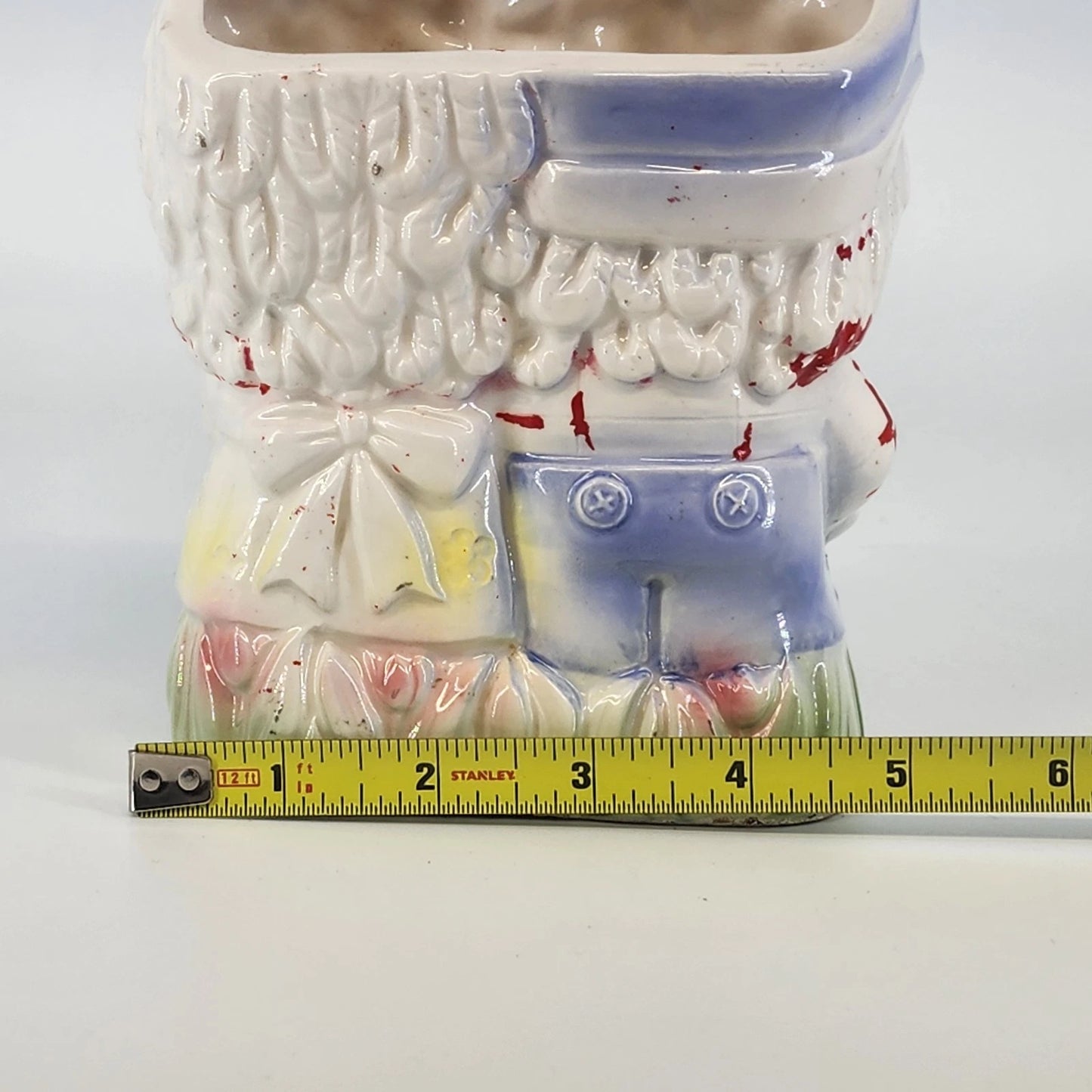 1976 Raggedy Ann and Andy Ceramic Planter 6" Bobbs Merrill Japan 4185 Vintage