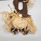 Boy Scare Crow Head Plush Door Hanger Autumn Colors Polyester China 14" Tall