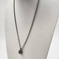 Silver Tone Rope Chain with Prayer Box Cross Design Charm Pendant 12" Necklace