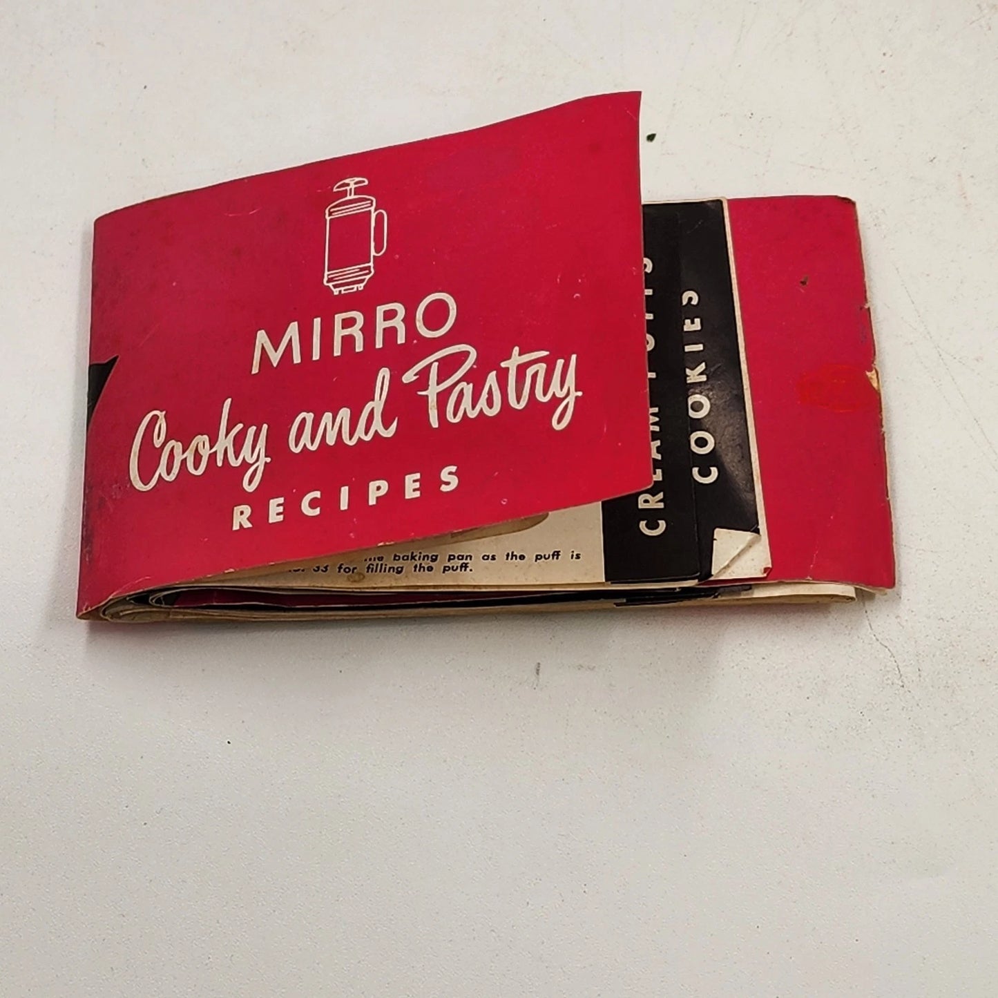 Mirro Cooky Pastry Press No 358 AM Aluminum Set 11 Discs 3 Tips Book with Box