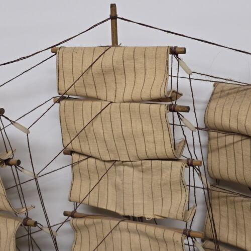 Assembled Model Cutty Sark Clipper Ship Wood Construction Canvas Sails 30" Long