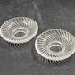 2 Cast Lead Crystal Babiche Candle Cup 3" Chandelier Light Lamp Parts