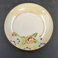 Japan Porcelain Demitasse Saucers Hand Painted Floral Orange Trim 3.25" 3pc Vtg