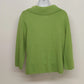 Raffaello Sport Women's Cotton Cowl Neck Lime Green Pullover Sweater Size L