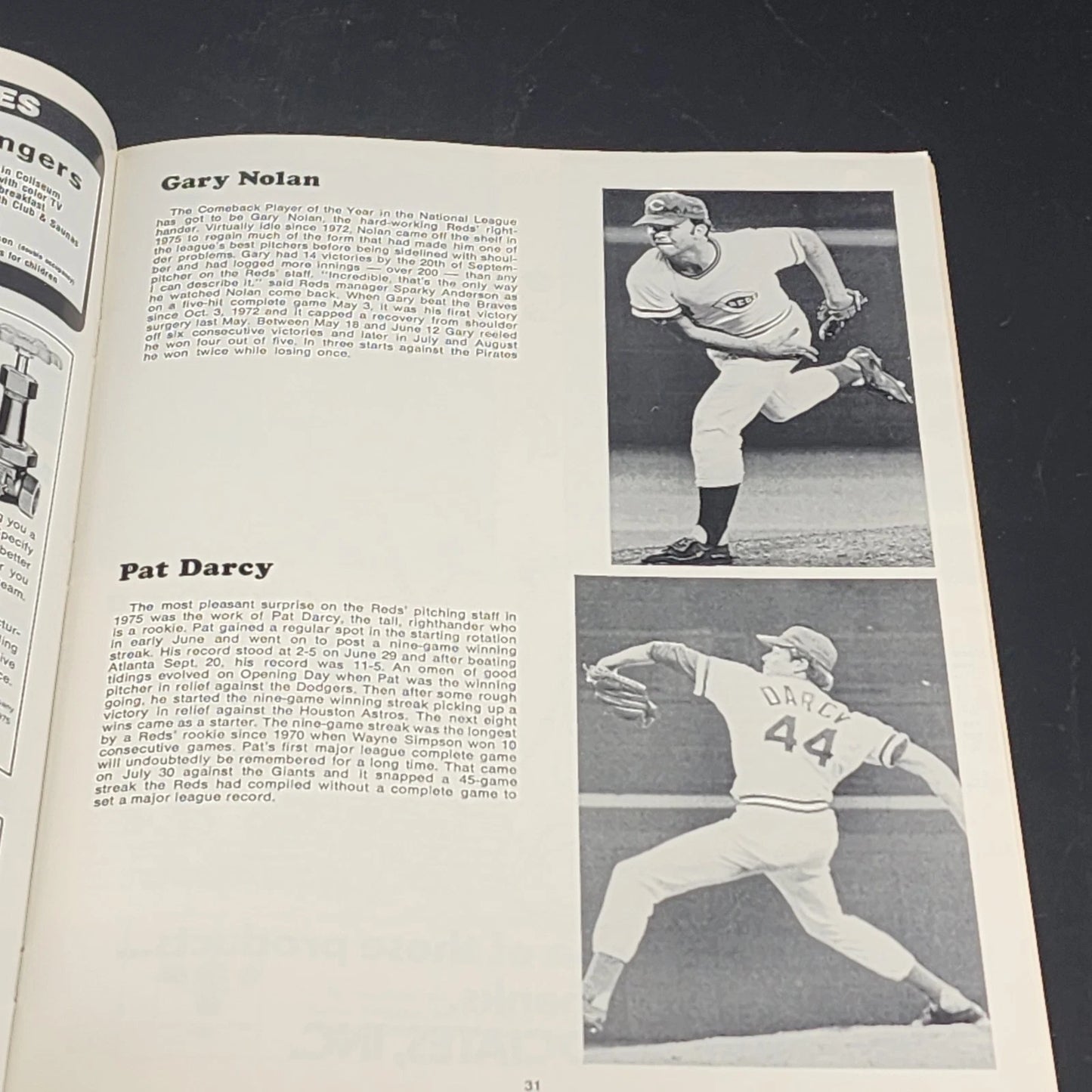 1975 NL Championship Series Program Reds vs Pirates MLB Vintage