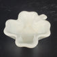 Milk Glass Four Leaf Clover Bowl Lucky Shamrock Candy Dish Trinket Small Tray
