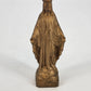 Gold Tone Metal Virgin Mary Statue 4.25" Catholic Religious Figurine Vintage