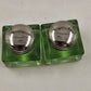 Pottery Barn Monterey Green Glass Salt & Pepper Shakers NIB Tabletop New