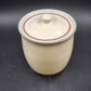 Round Stoneware Cookie Jar Canister w Lid Teal & Purple Juniper Pfaltzgraff USA
