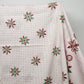 Christmas Tablecloth Red Green Poinsettia Polka Dot 116x62 Vintage Holiday