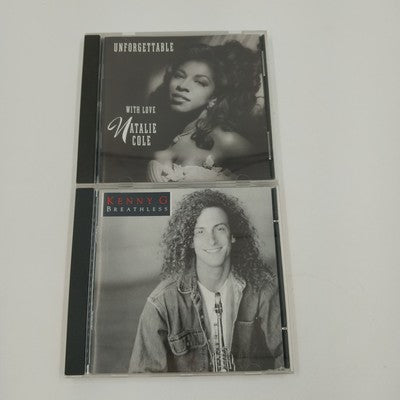 Set of 2 Jazz CDs Kenny G - Breathless & Natalie Cole - Unforgettable with Love