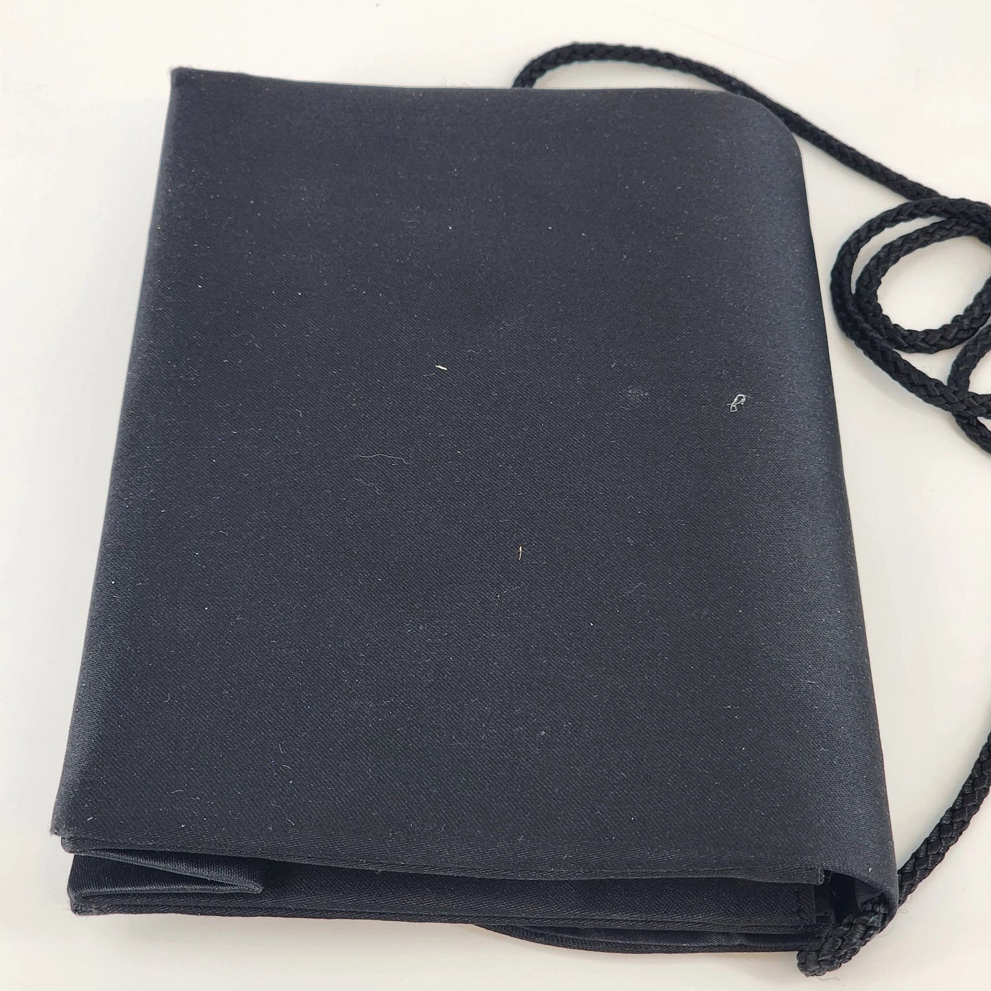 Nina Ricci Paris Black Evening Bag Rhinestone Flower Braided Strap Purse Unused