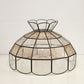 Tiffany Style Swag Lamp Shade Stained Slag Glass Multifaceted Leaded 15.5" Vtg