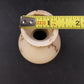 Vail Signed Horsehair Pottery Mini Bud Vase Cream Black 3" Southwestern