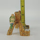 Metal Enamel Crystal Parrot Pen & Business Card Holder Bird on Branch Desk Decor
