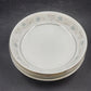 4 English Garden Coupe Soup Bowls Platinum 1221 Fine China of Japan 7.5"