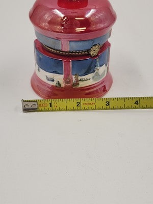 Mr Christmas Holiday Music Box Wind Up Ornament Lusterware Ceramic China