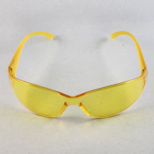 ERB Boas Safety Glasses Work Eye Protection Wraparound Lens High Impact Z87.1 (Amber, Amber)