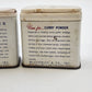 Schilling Ground Cloves Curry Powder 1.25 Oz Spice Tins Red White 2pc Vintage