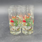 Set Of 4 Hi-Ball Glasses 11oz 5.5" by The Joy Of Christmas Carlton Glass USA NOS