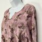 XCTI Mode Floral Top Pullover Size XL Cotton Spandex 3/4 Sleeve Stretch