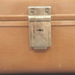 Brown Naugahyde Overnight Train Makeup Case 12" Mirror Liner Water Damage 1950s