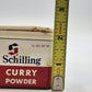 Schilling Ground Cloves Curry Powder 1.25 Oz Spice Tins Red White 2pc Vintage