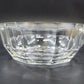 Clear Glass 10 Sided Serving Bowl 8.5" Heavy Paneled Thick Faceted Sides Vtg