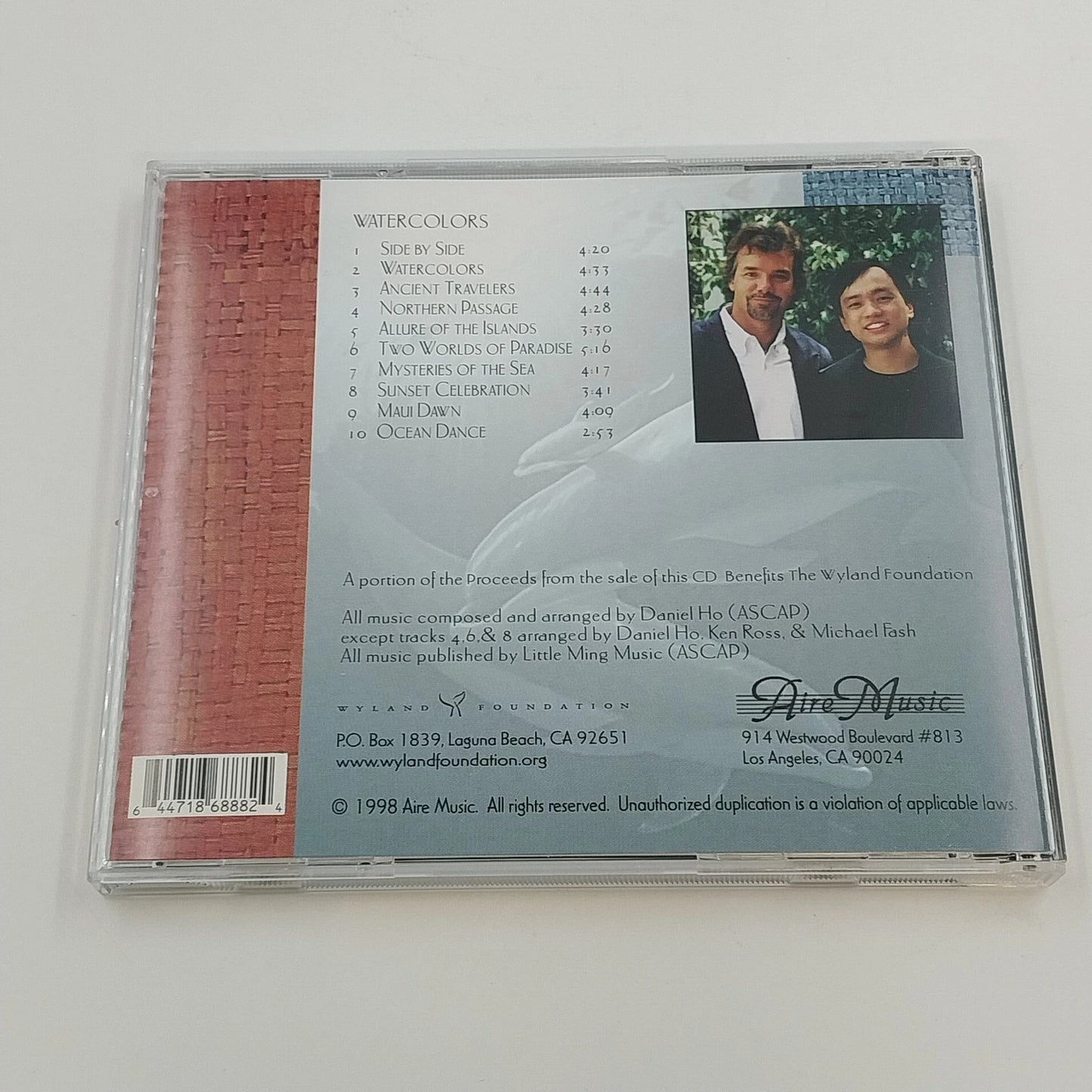 Daniel Ho Watercolors CD 1998 Wyland Foundation New Age Instrumental