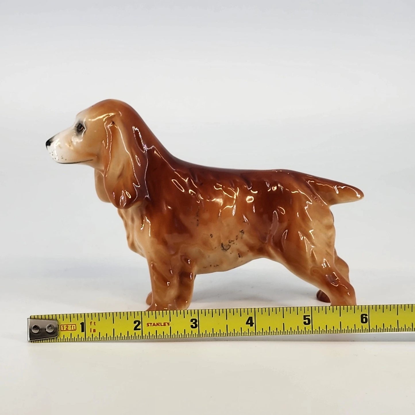 Adderley Bone China Cocker Spaniel Dog Figurine 6" Glossy Glazed England 1950's