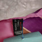 Multicolor Wavy Swirl Stripe Scarf Rectangle 11.5x44" Acetate Japan Hand Painted