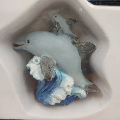 Ranger Polyresin Miniature Tea Set Dolphins & Sea w/ Box Collectible Decor