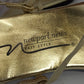 Newport News Sandals Gold T Strap Flat Easy Style Women's 7.5 All Man Made China