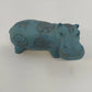 Berlin Design Blue Hippopotamus Pottery Figurine Egyptian Art William Hippo 4"
